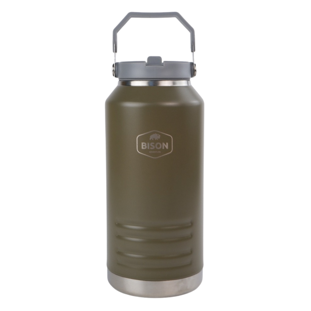 Belly Flask With Screw Lid & Handle 1.2L