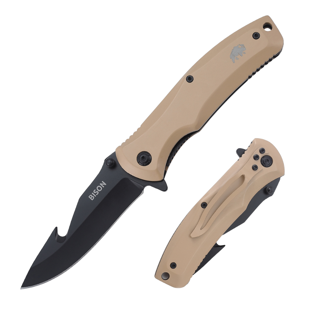 Bison Pocket Knife large with Belly Ripper