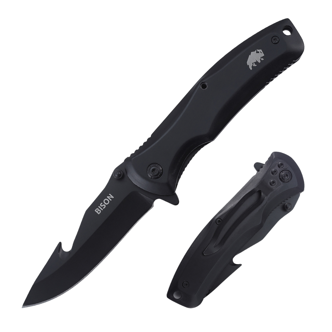 Bison Pocket Knife large with Belly Ripper