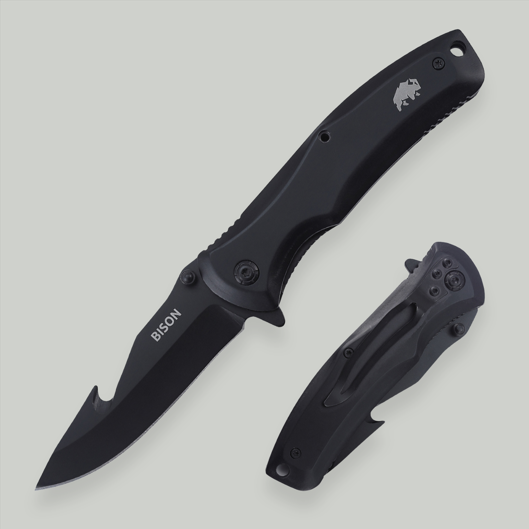 Bison Pocket Knife Large with Belly Ripper