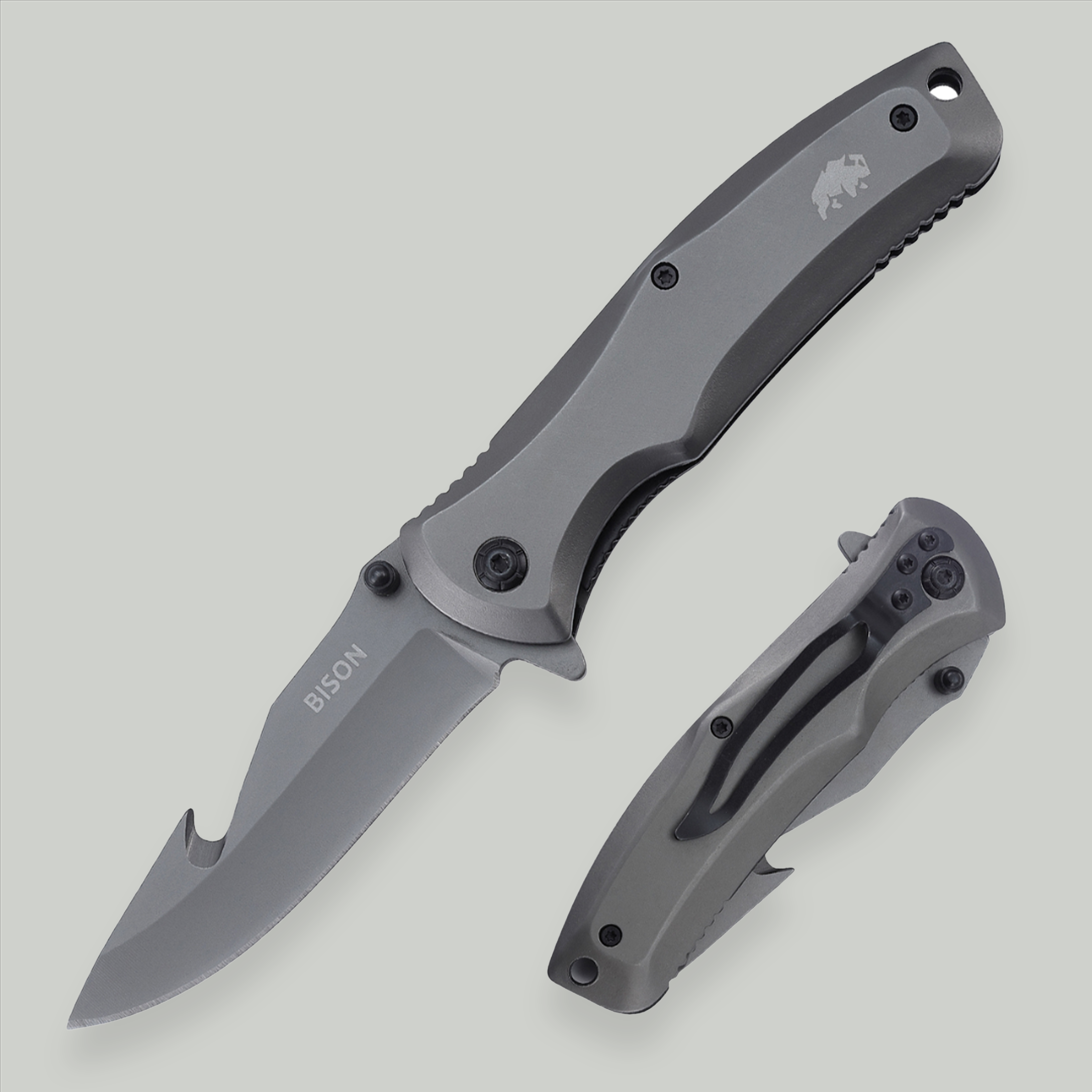 Bison Pocket Knife Large with Belly Ripper
